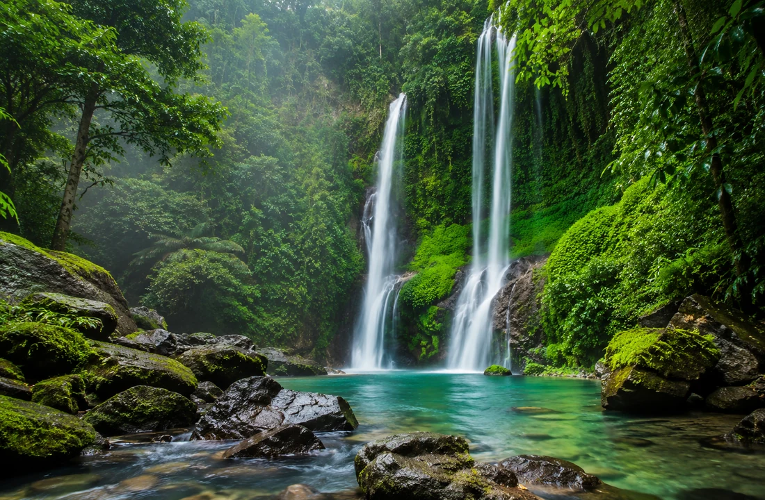 Tropical waterfall route in Malaysia